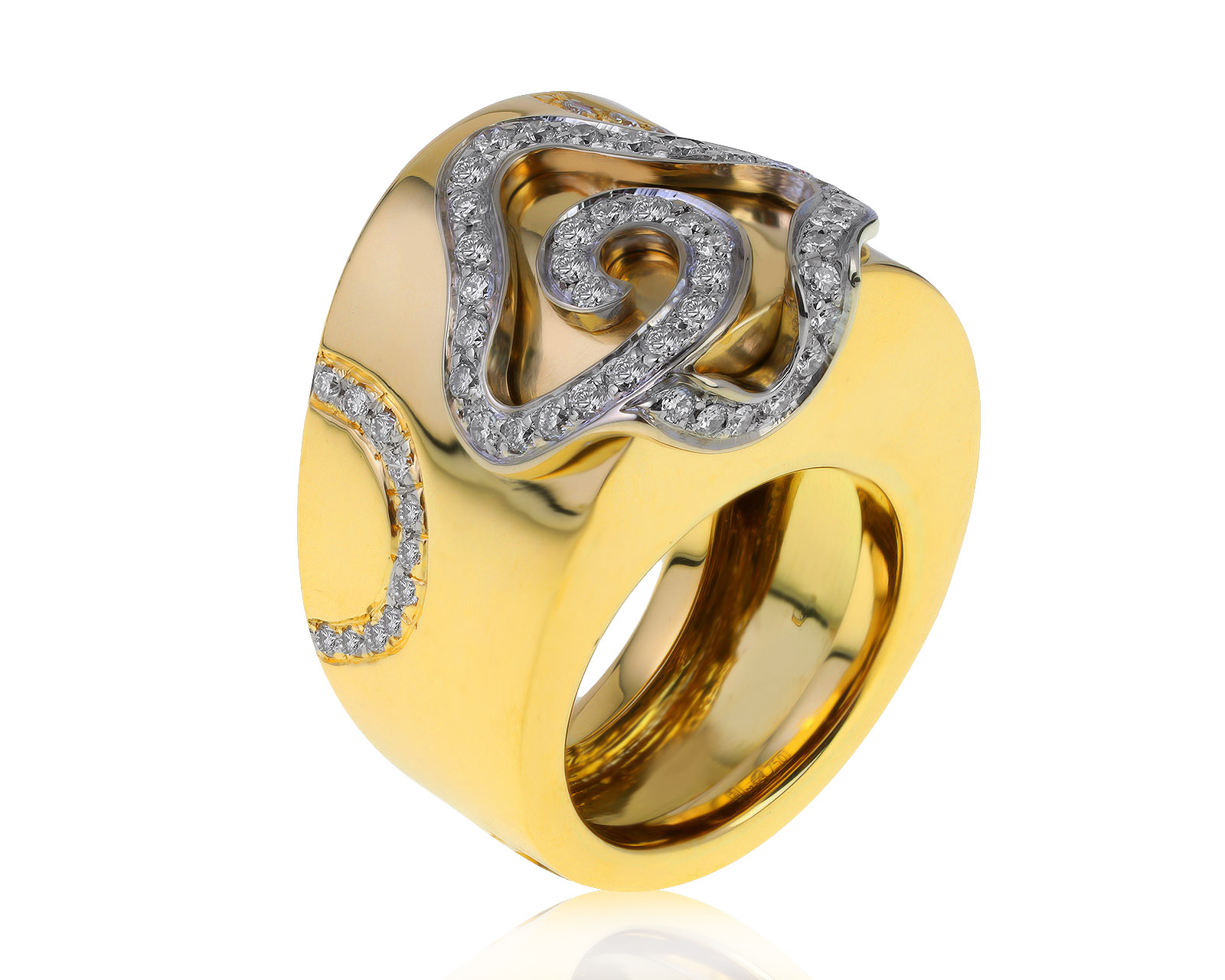 Оригинальное золотое кольцо с бриллиантами 1.21ct Nouvelle Bague 140721/6