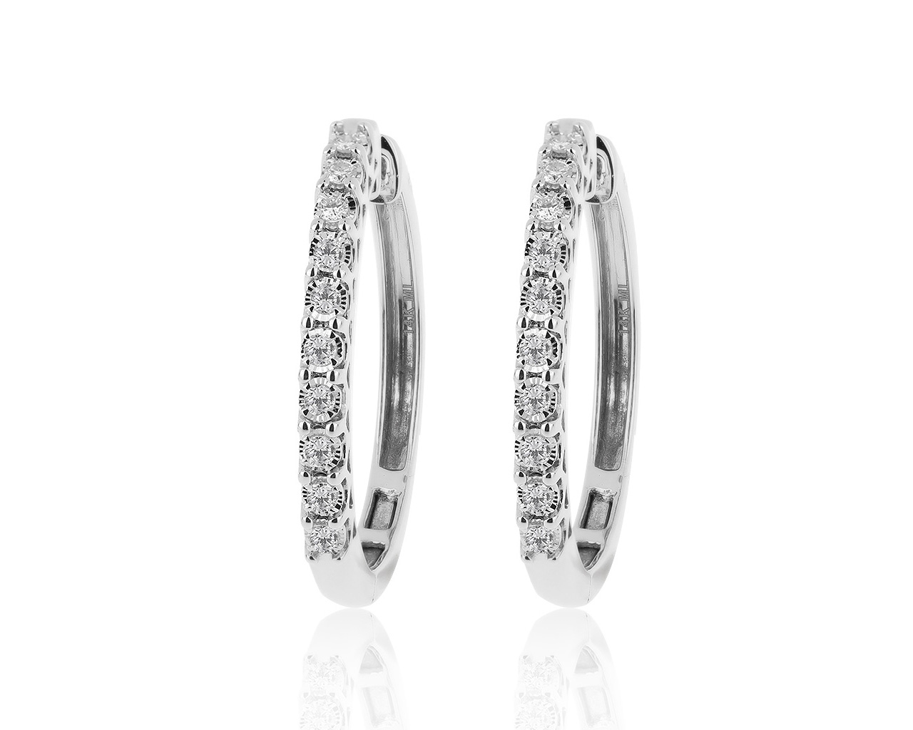 Идеальные золотые серьги с бриллиантами 0.56ct 150720/2