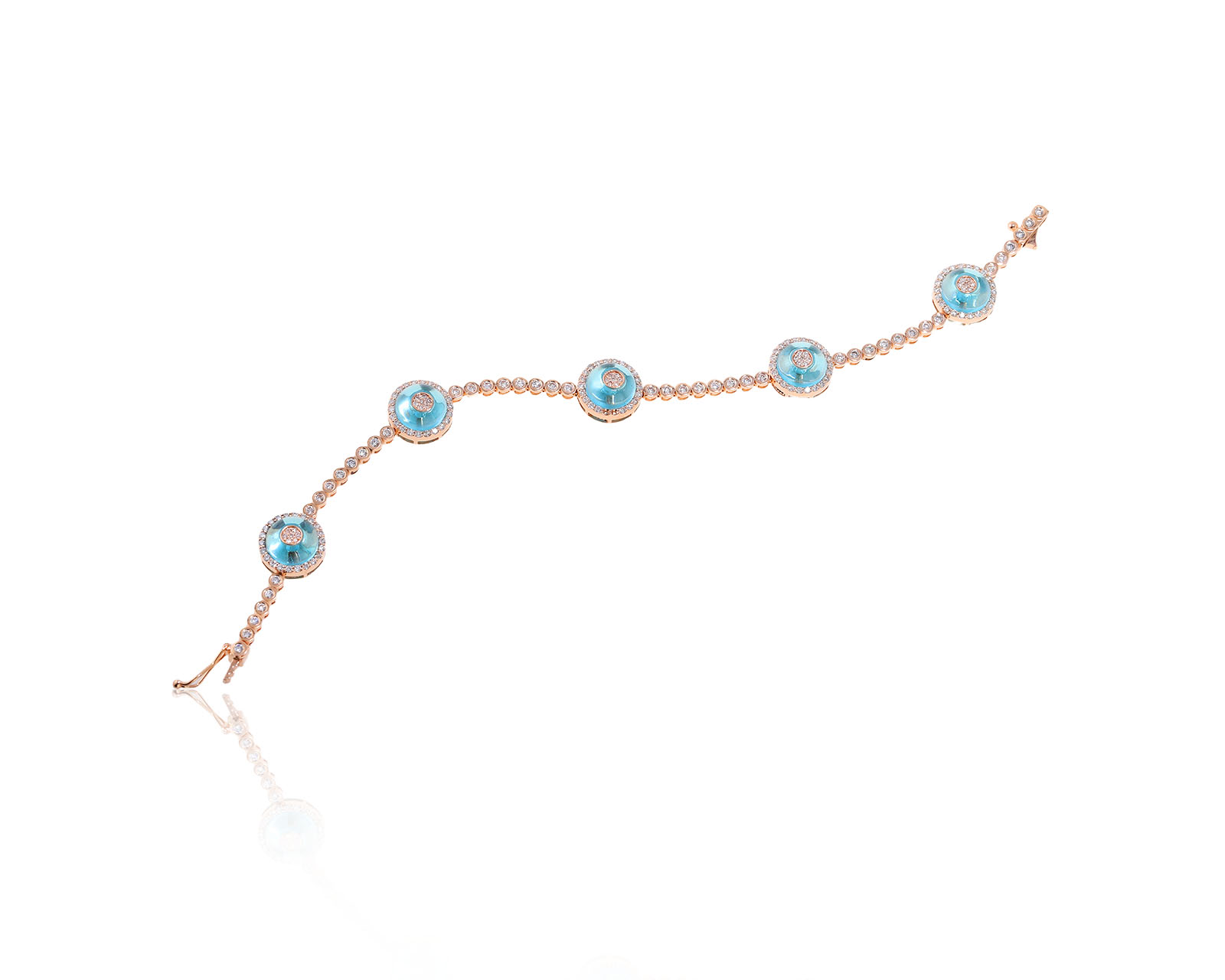 Золотой браслет с ситаллами 8.90ct и бриллиантами 1.70ct 231025/2