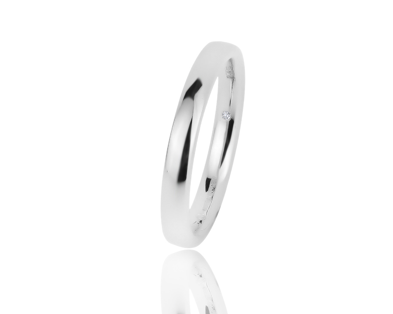 Классическое золотое кольцо с бриллиантом 0.01ct Damiani 240517/6 Классическое золотое кольцо с бриллиантом 0.01ct Damiani 240517/6