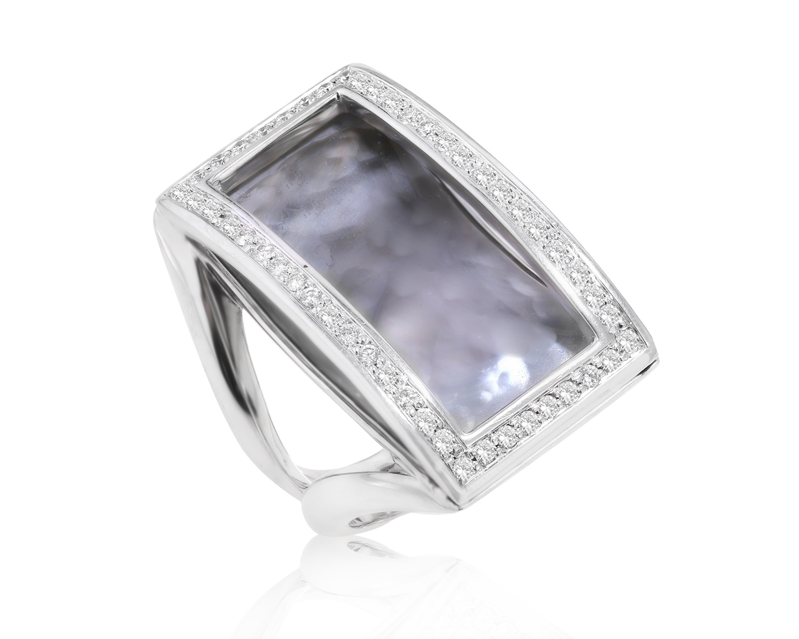 Оригинальное золотое кольцо с перламутром 10.92ct Ninetto Terzano 210324/1