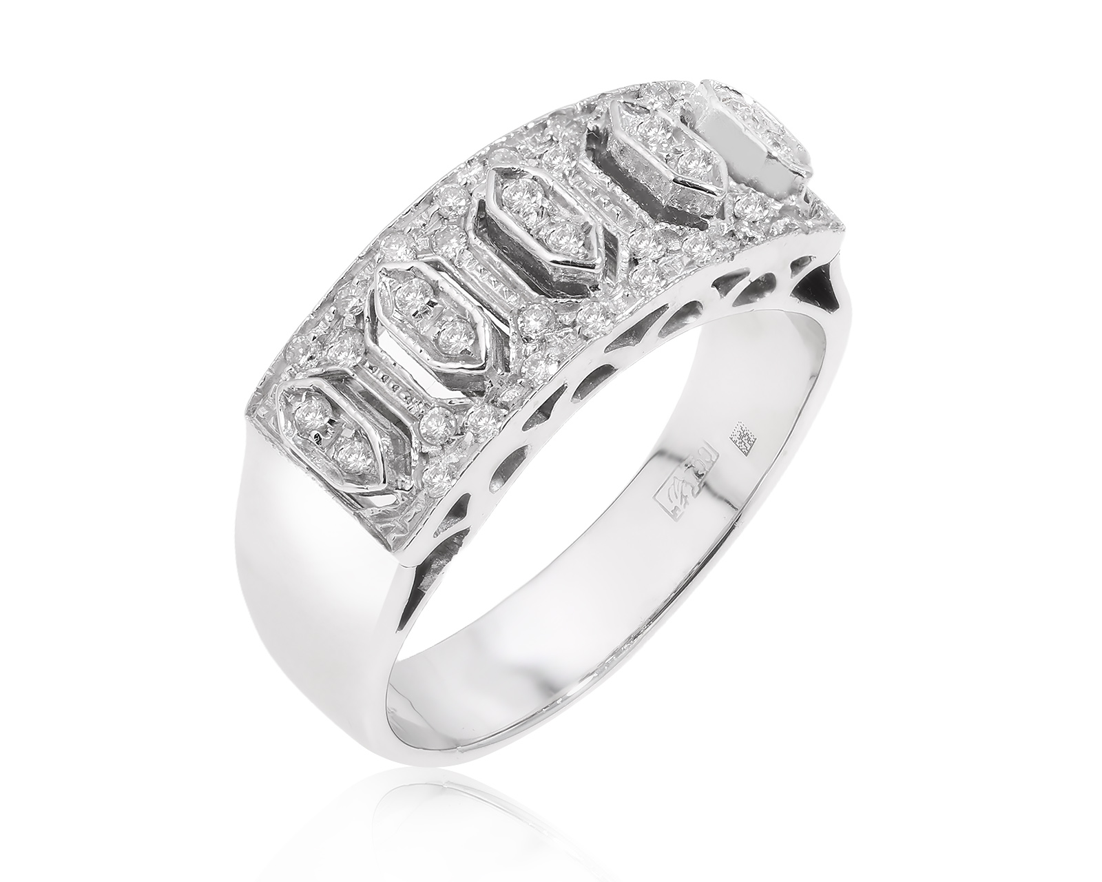 Золотое кольцо с бриллиантами 0.27ct 080425/1