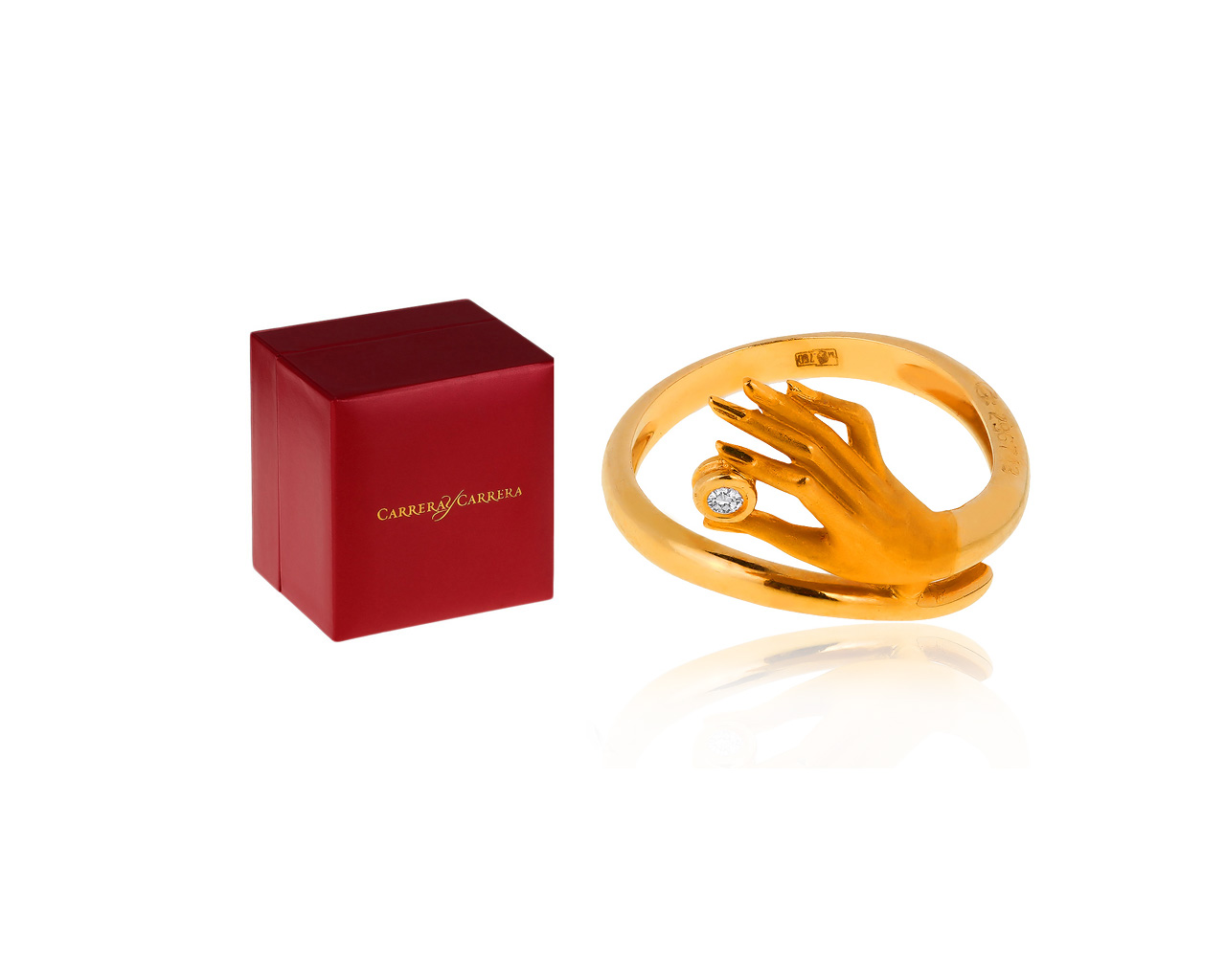 Золотое кольцо с бриллиантом Carrera y Carrera Privada de Manuel