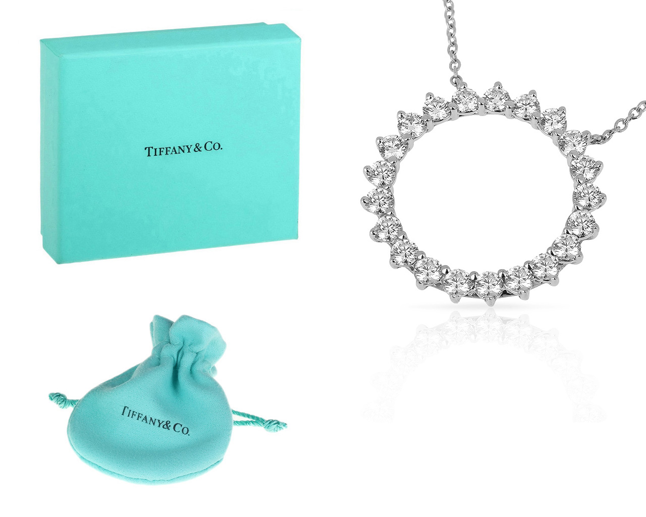 Платиновая подвеска с бриллиантами 0.93ct Tiffany&Co