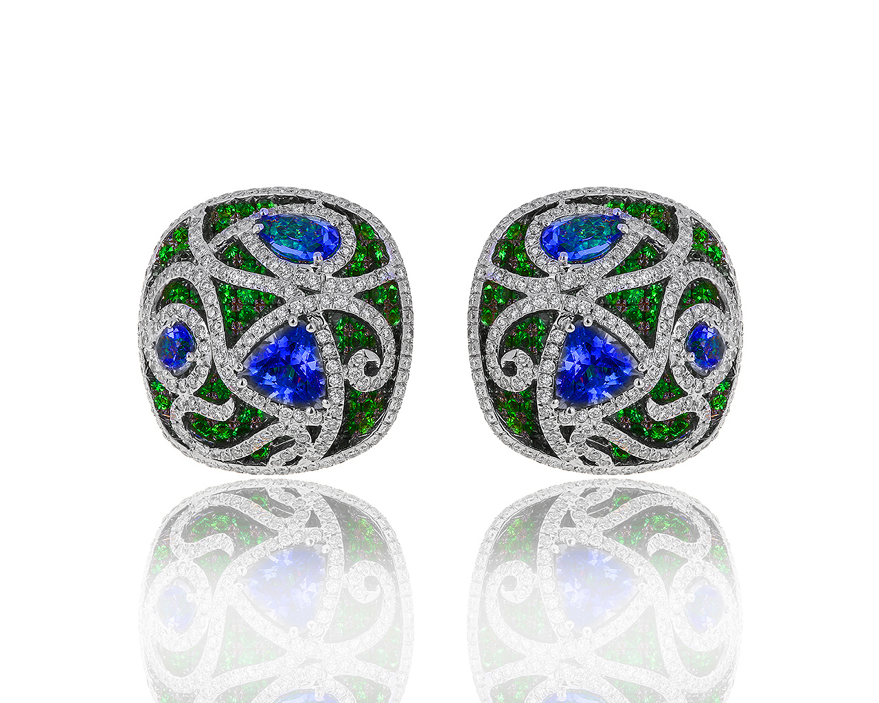 Чарующие золотые серьги с бриллиантами 1.30ct Maximilian 090819/46