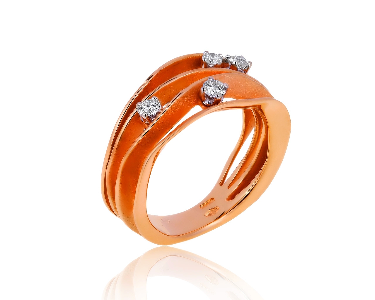 Оригинальное золотое кольцо с бриллиантами 0.27ct Annamaria Cammilli