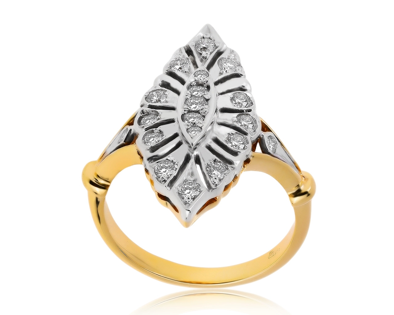 Волшебное золотое кольцо с бриллиантами 0.60ct 160620/10