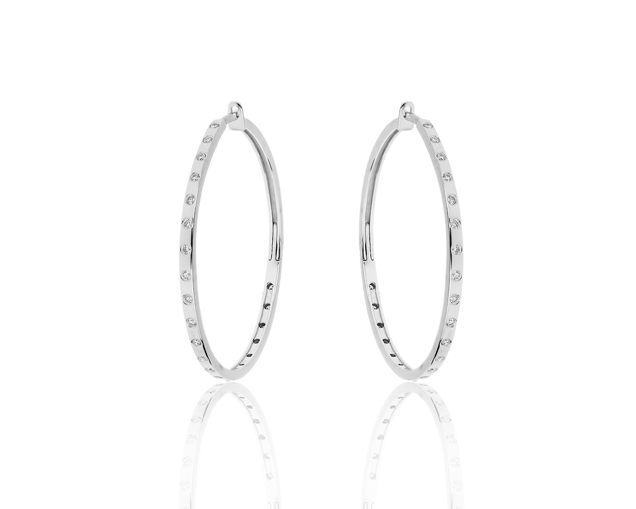Идеальные золотые серьги с бриллиантами 0.72ct 110419/9