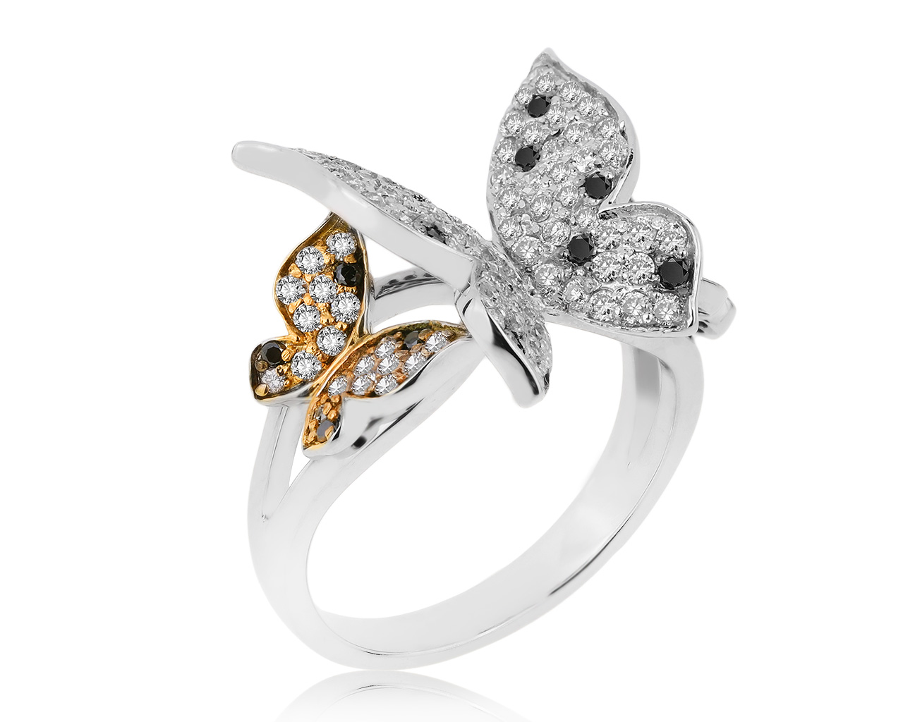 Роскошное золотое кольцо с бриллиантами 1.14ct