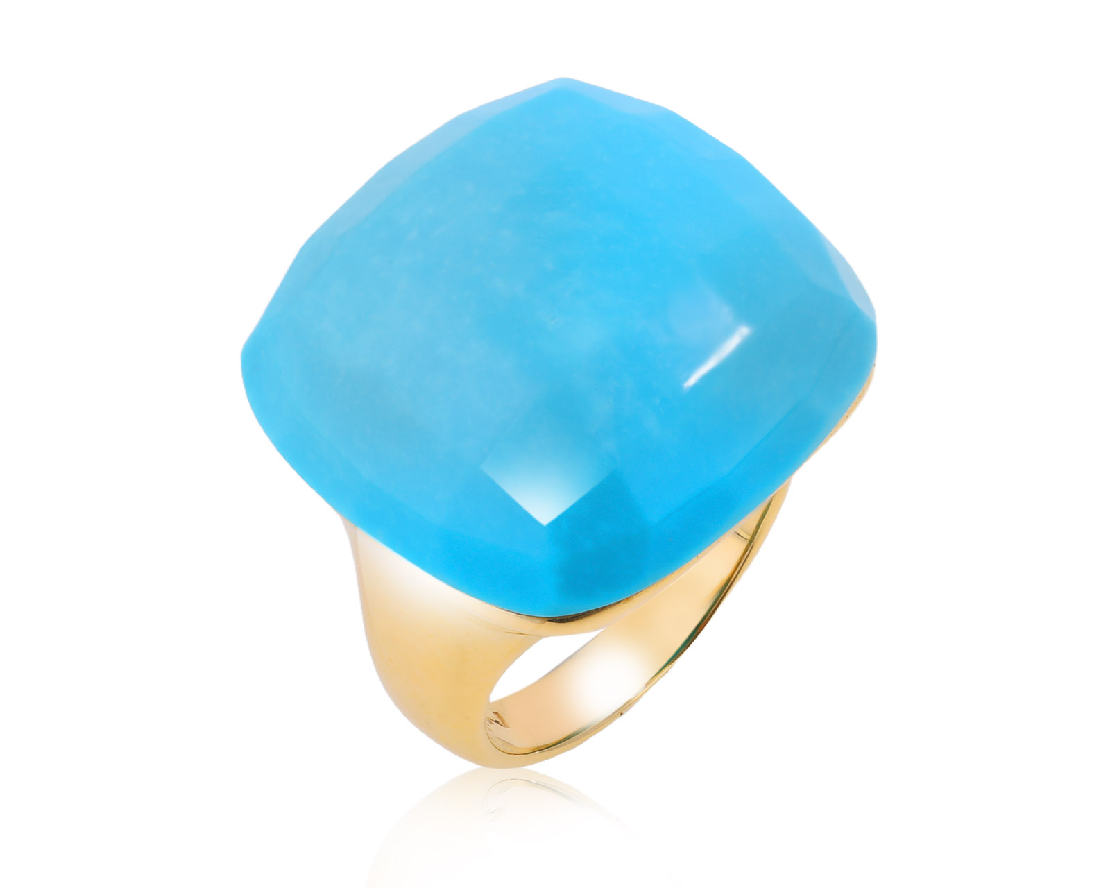 Оригинальное золотое кольцо с бирюзой 22.10ct Ruber 260225/3