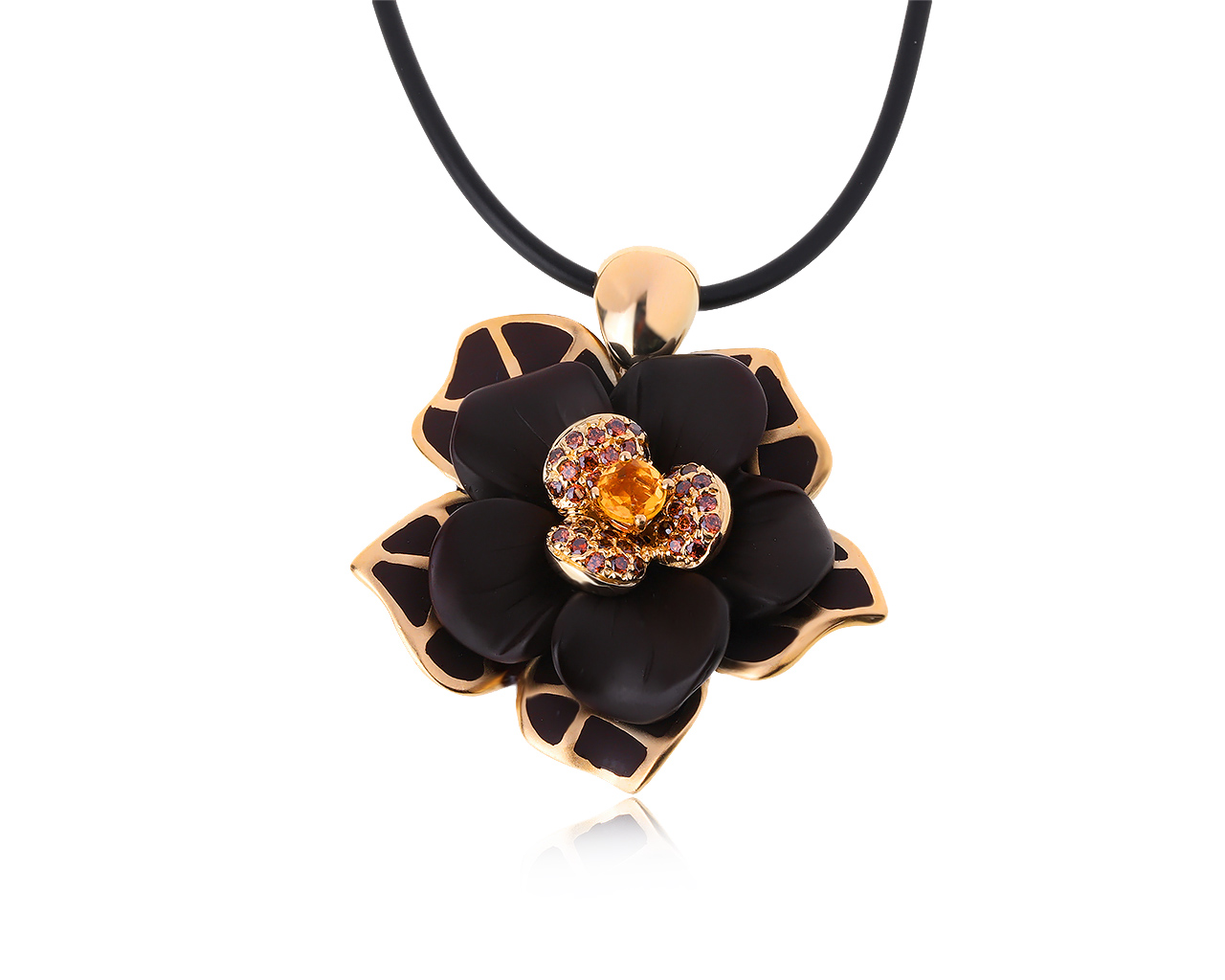 Оригинальный золотой кулон с цитрином 0.40ct Pomi 130520/2