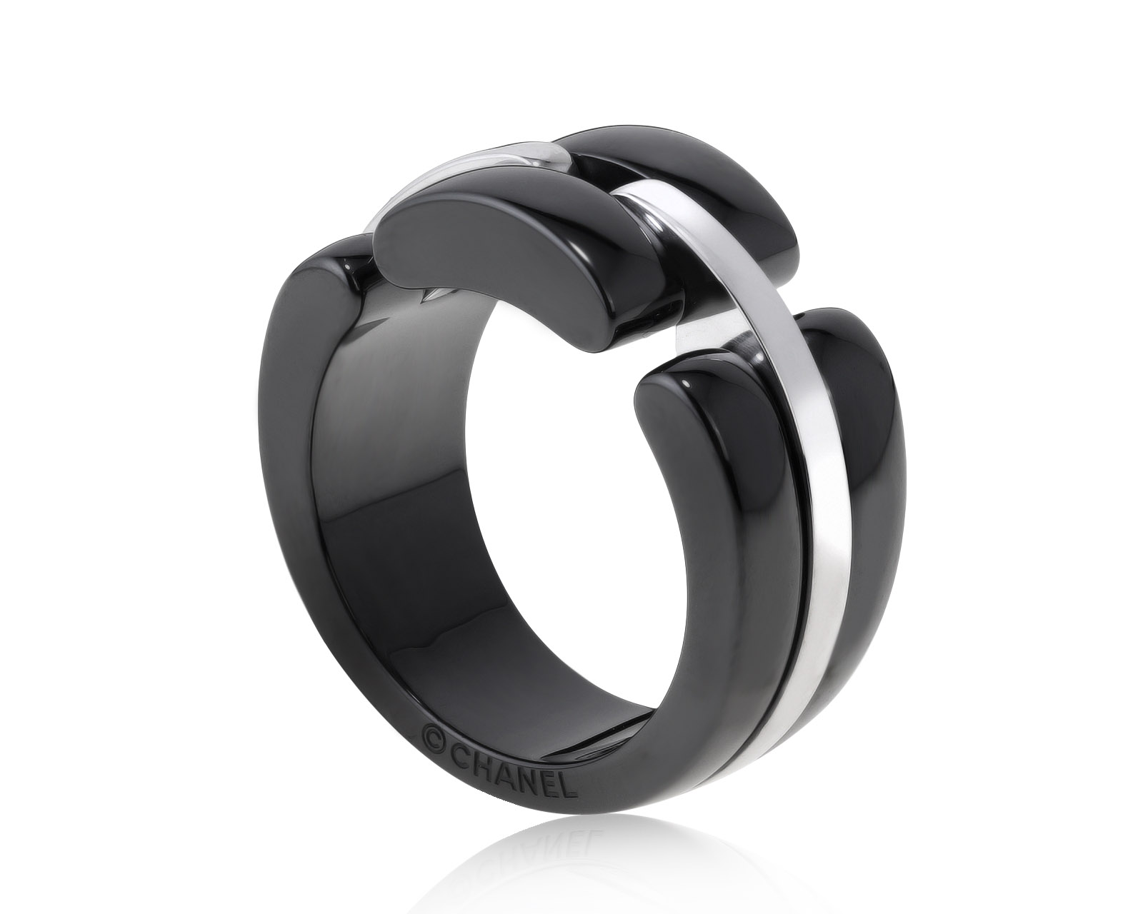 Оригинальное золотое кольцо Chanel Ultra Ceramic 140821/2