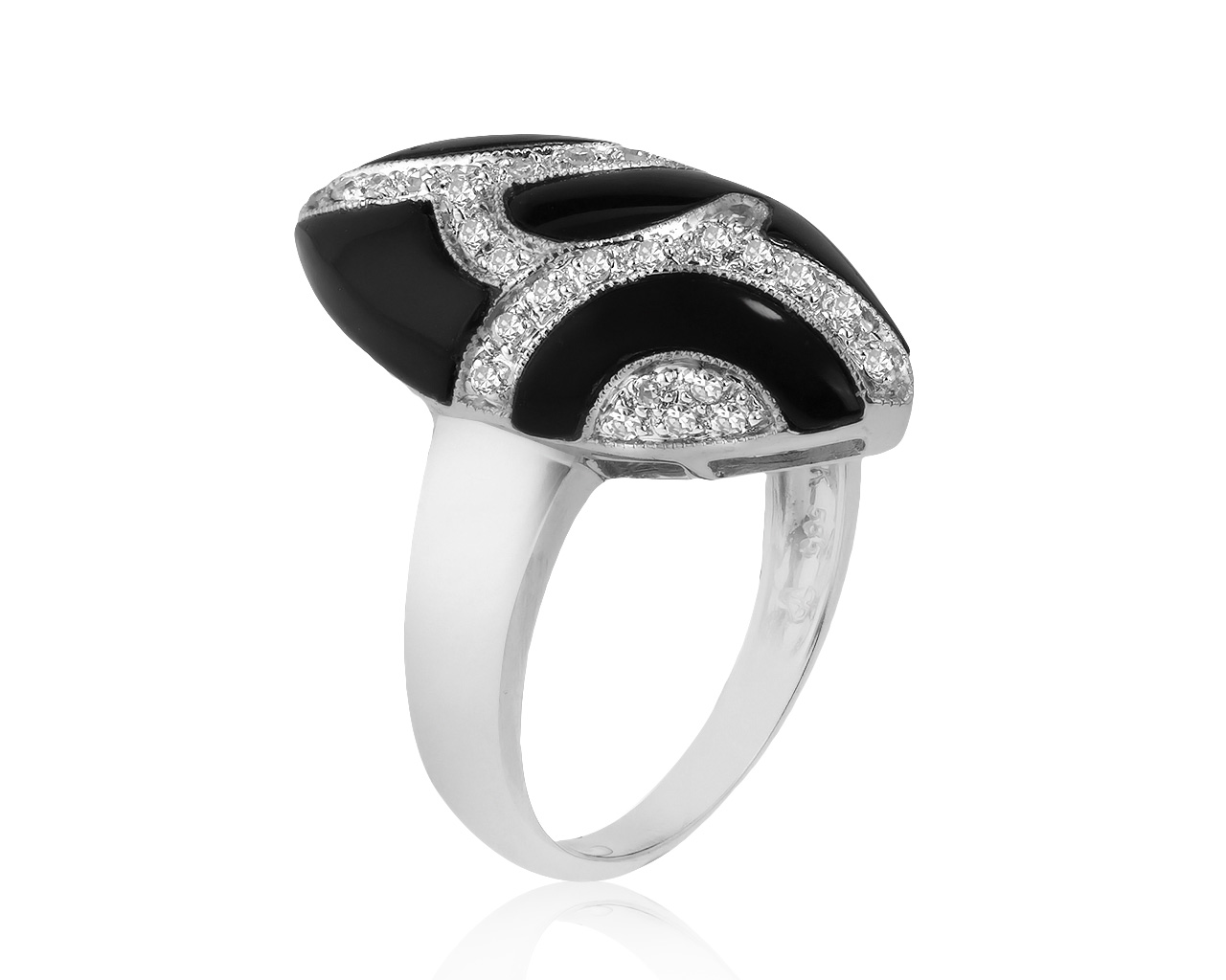 Завораживающее золотое кольцо с ониксом 7.05ct 060521/26