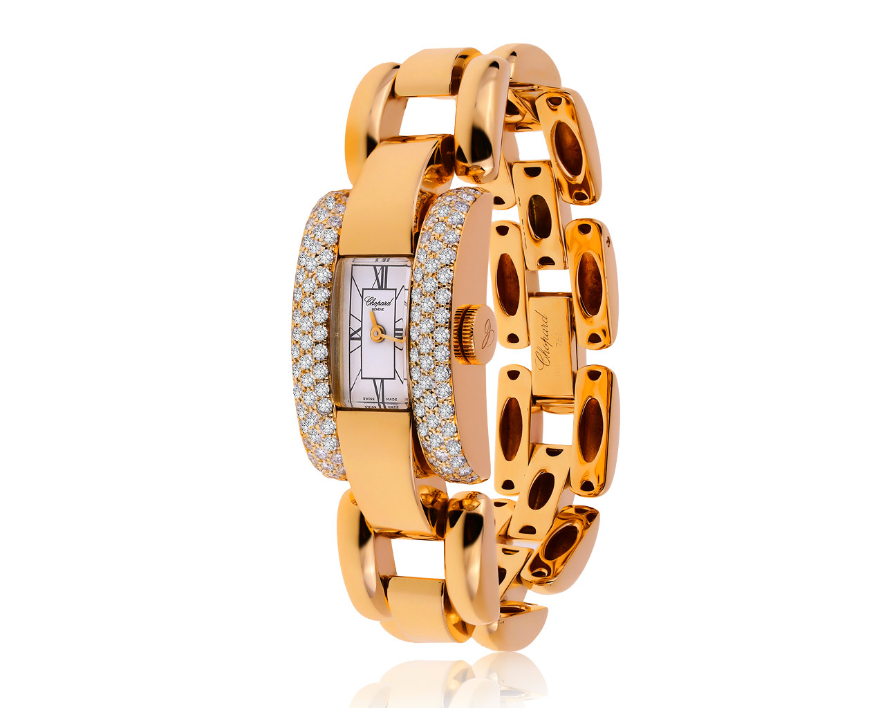 Оригинальные золотые часы с бриллиантами 1.90ct Chopard 280520/9
