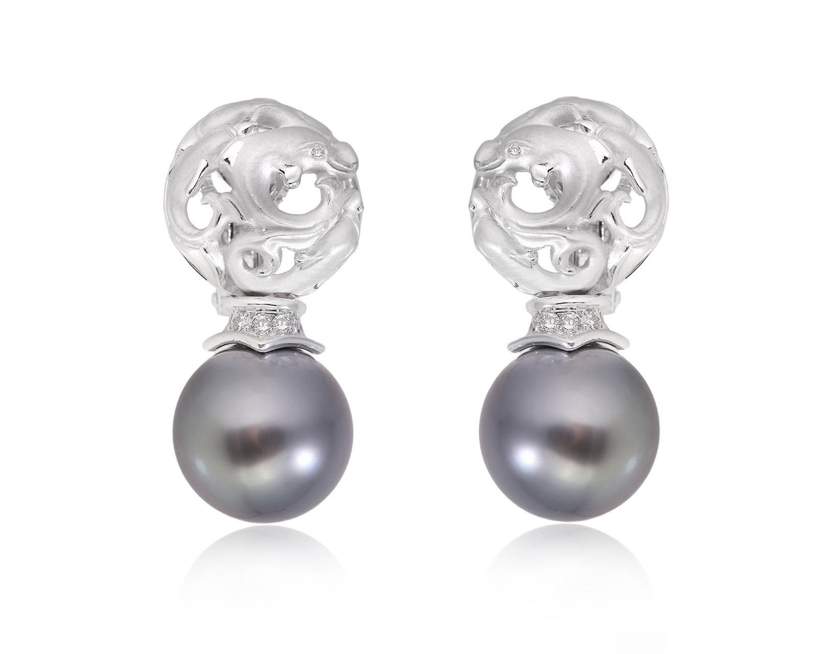 Оригинальные золотые серьги с жемчугом Carrera y Carrera Dolphin 290325/2 Оригинальные золотые серьги с жемчугом Carrera y Carrera Dolphin 290325/2