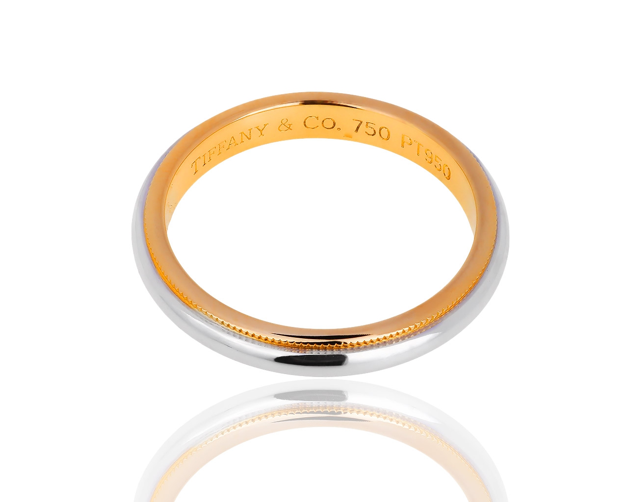 Обручальное кольцо из платины и золота Tiffany&Co