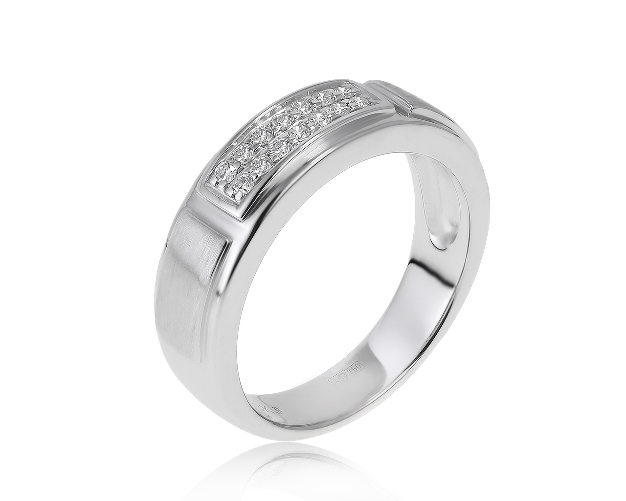 Престижное золотое кольцо с бриллиантами 0.17ct 241220/10