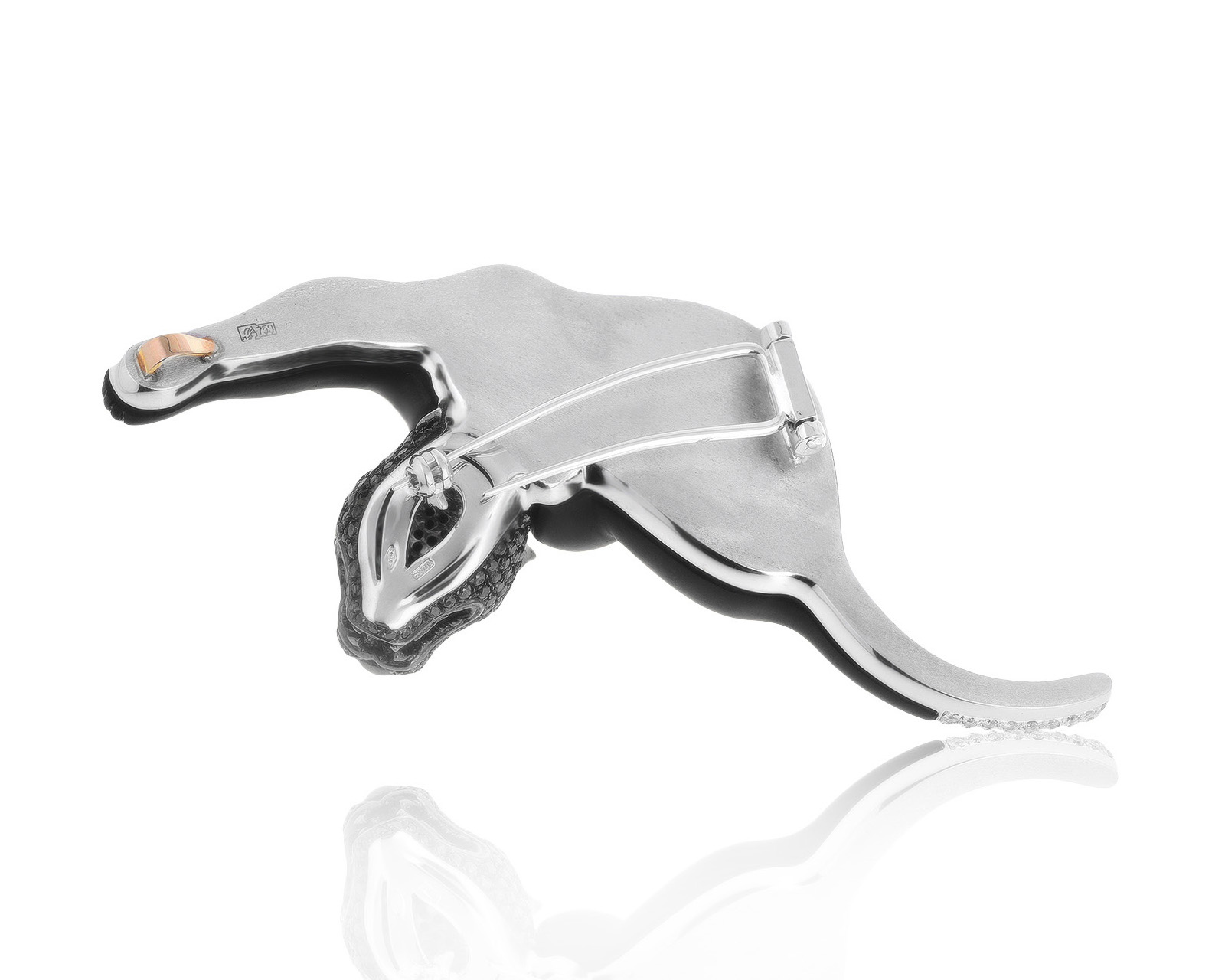 Оригинальная золотая брошь-кулон с бриллиантами 2.70ct Oro Trend