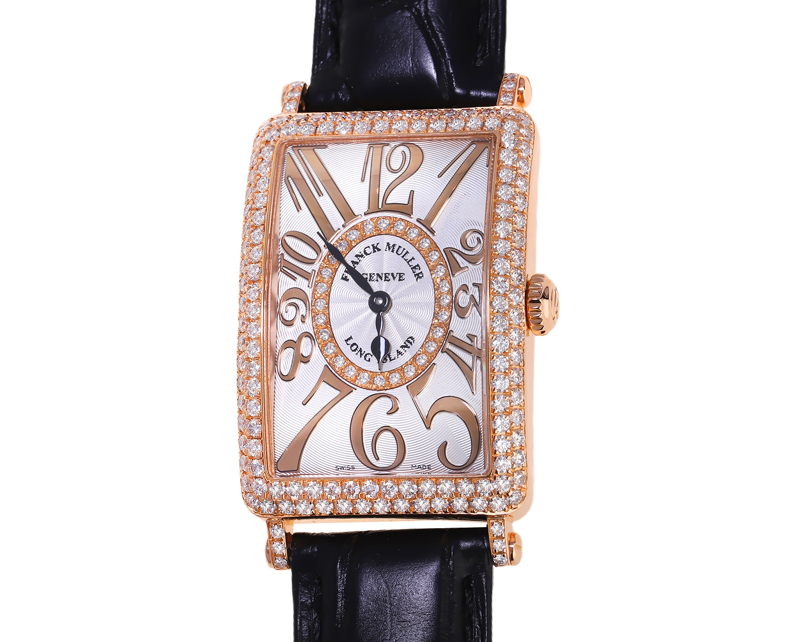 Оригинальные золотые часы Franck Muller Long Island Custom Diamonds 111125/13