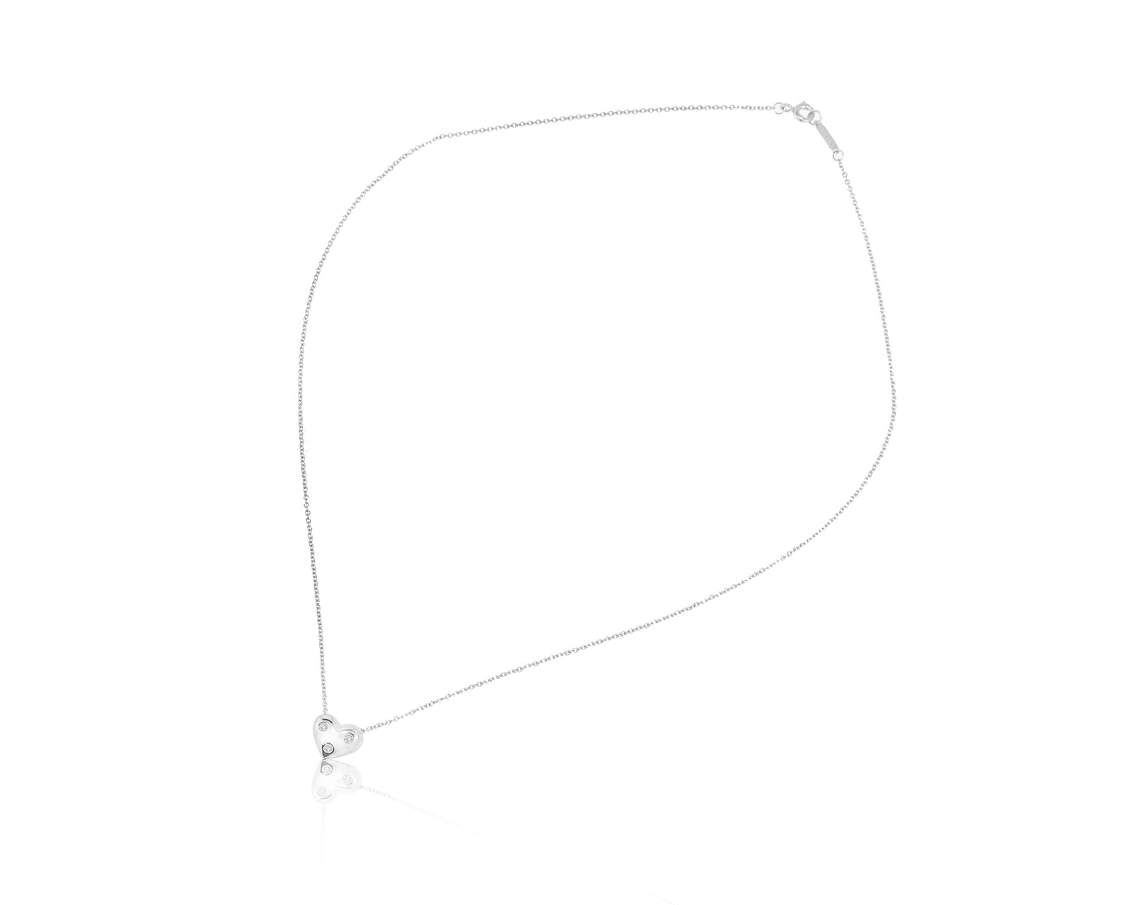 Оригинальное платиновое колье с бриллиантами 0.09ct Tiffany&Co