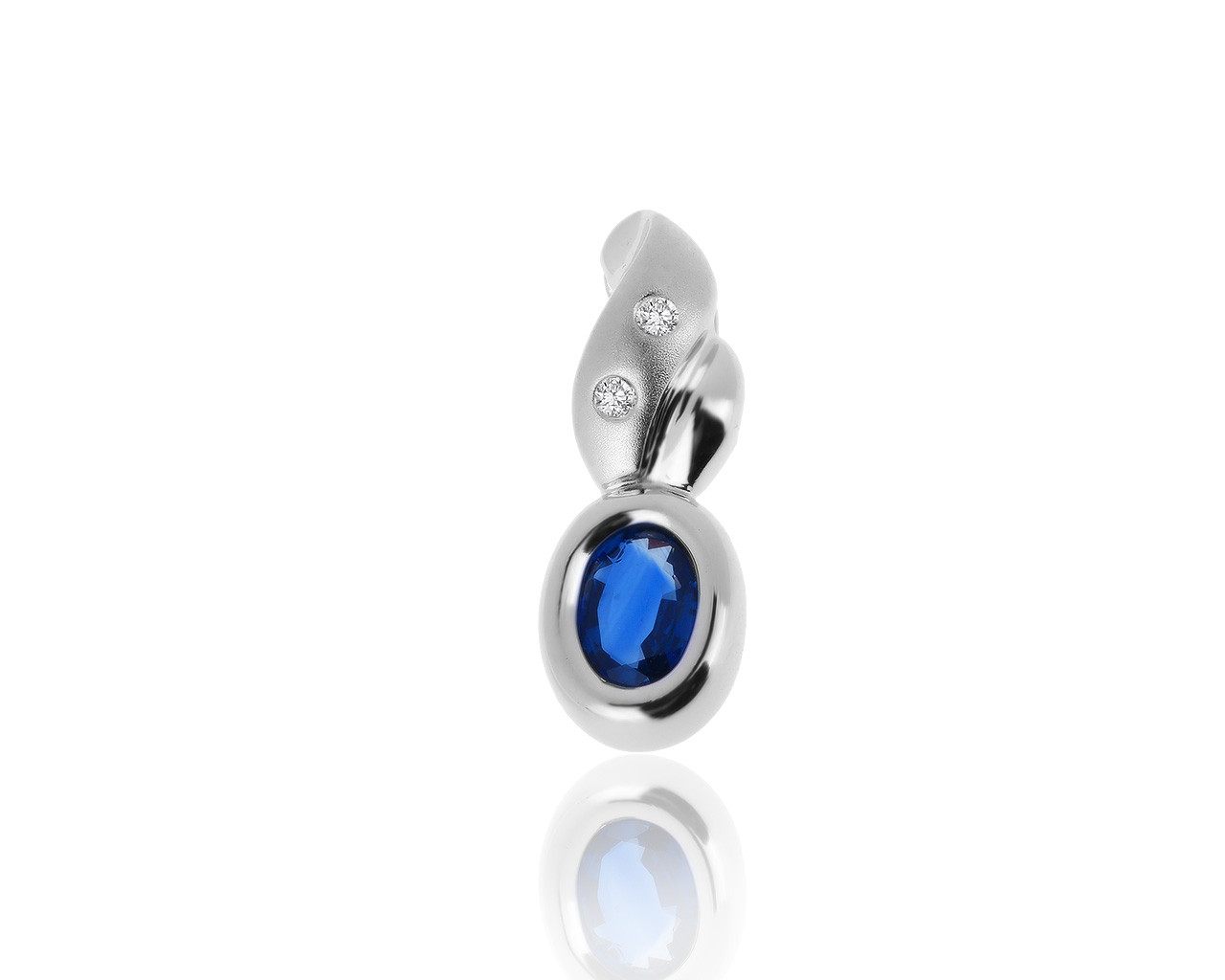 Безупречный золотой кулон с сапфиром 0.35ct 220120/6
