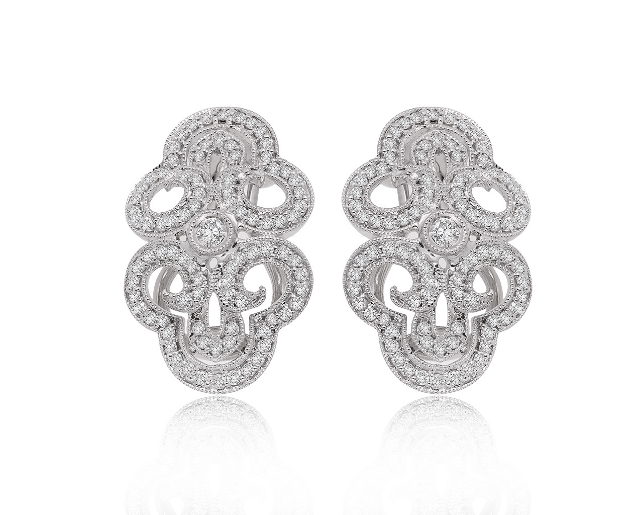 Роскошные золотые серьги с бриллиантами 0.88ct 040820/6