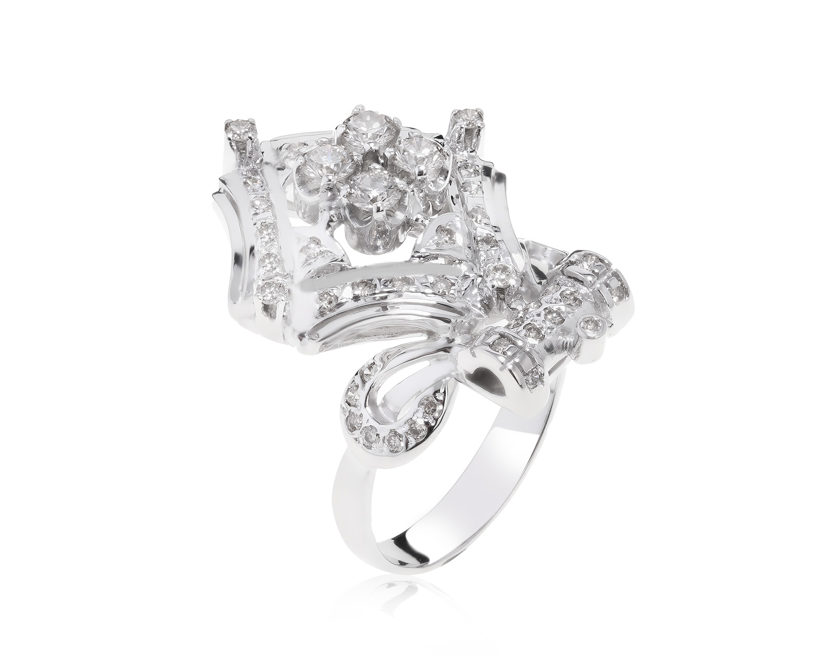 Винтажное золотое кольцо с бриллиантами 1.20ct СССР 080522/6