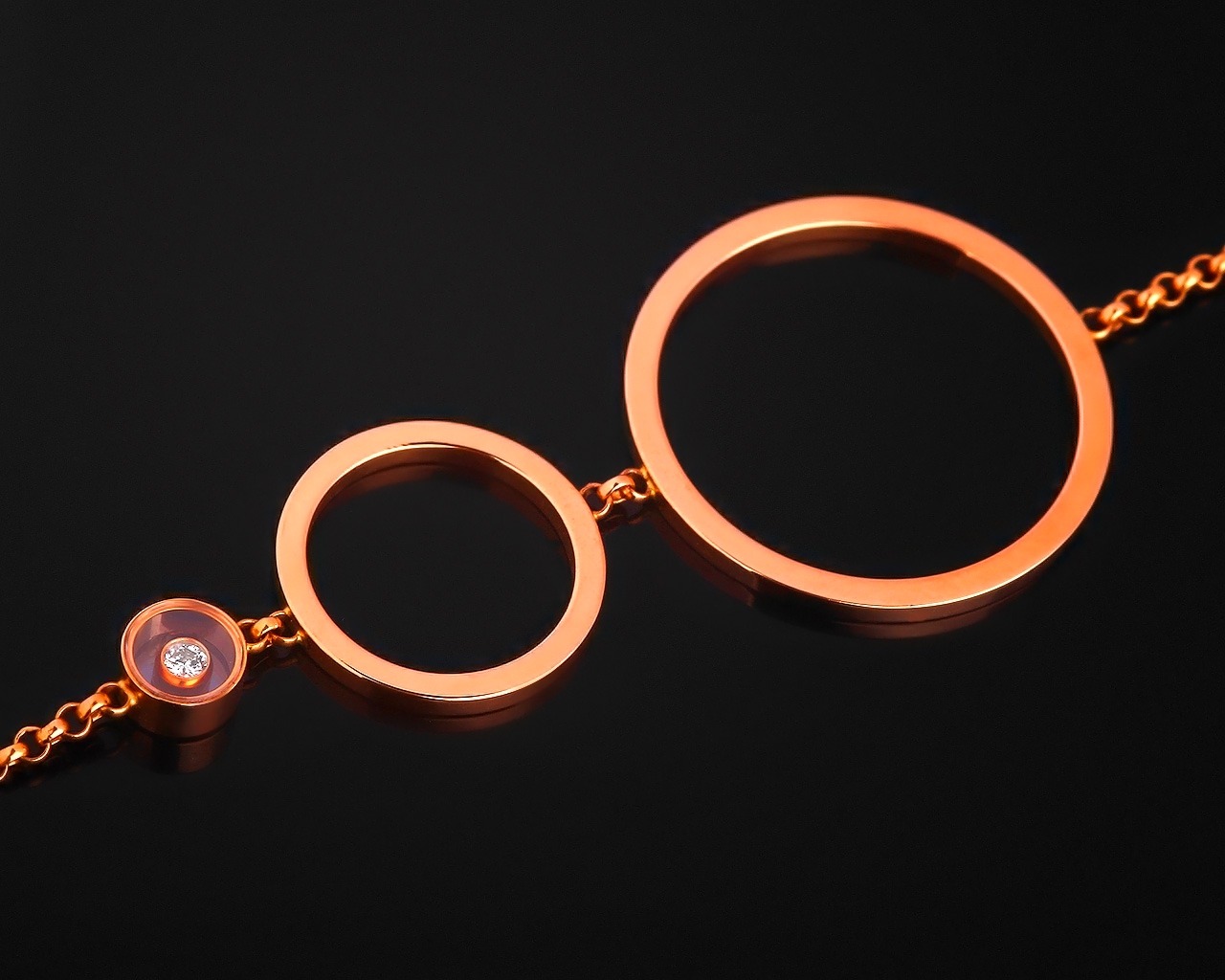 Шикарное золотое колье Chopard Happy Hearts Sautoir