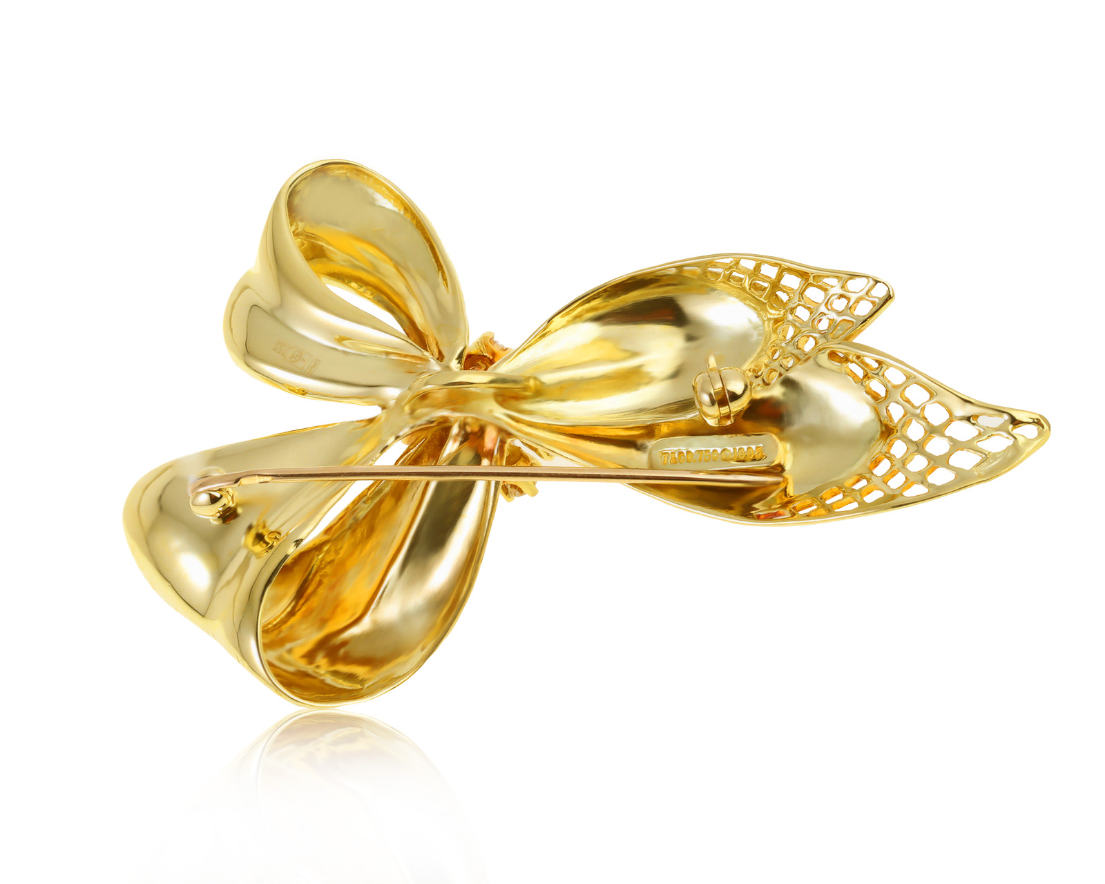 Оригинальная золотая брошь с бриллиантами 0.45ct Tiffany&Co