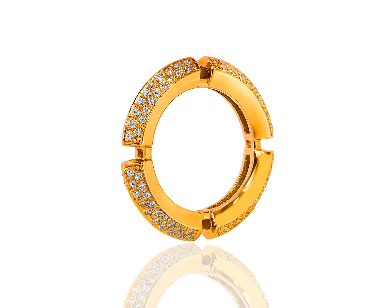 Оригинальное золотое кольцо с бриллиантами 0.86ct Antonini