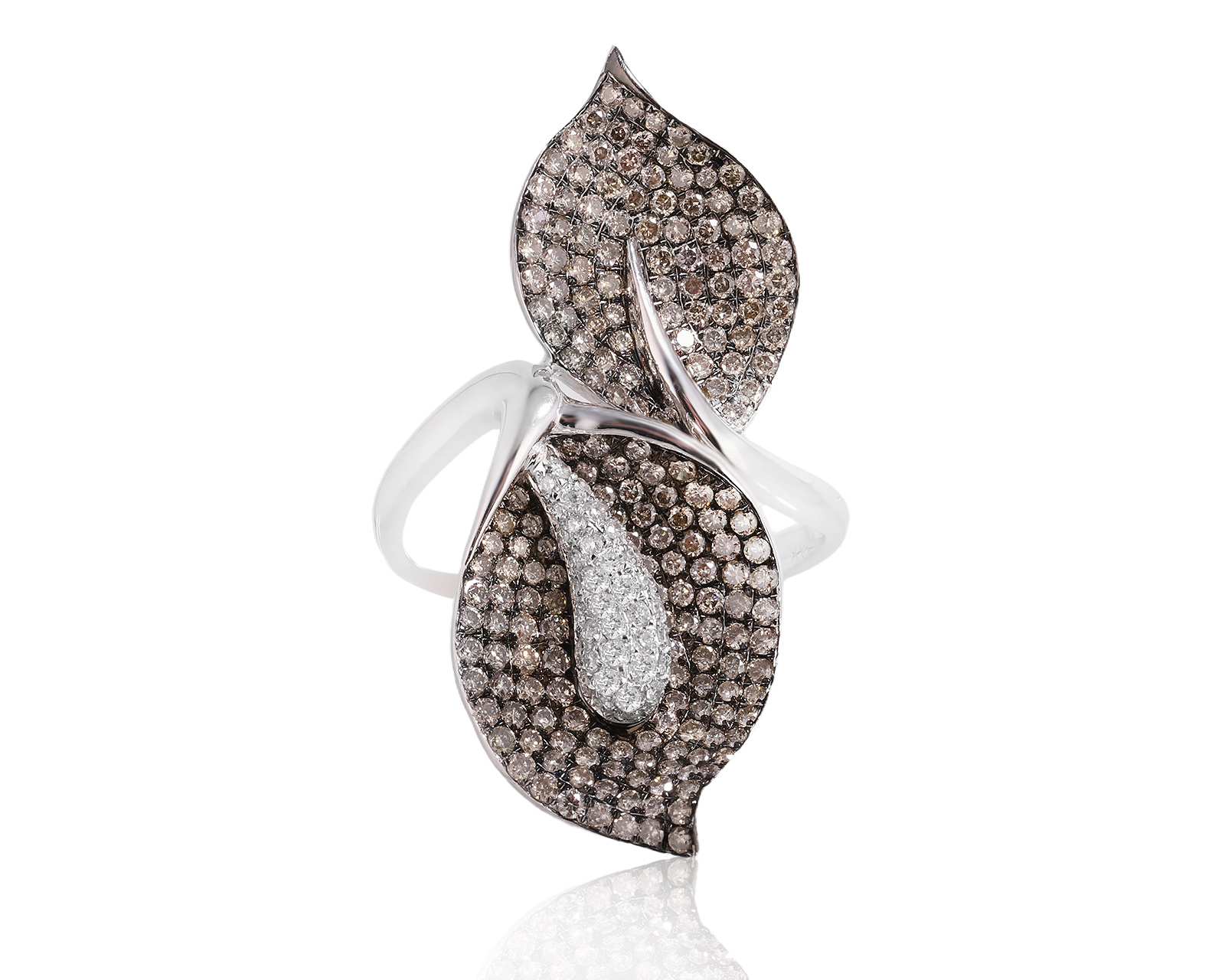 Золотое кольцо с бриллиантами 1.44ct