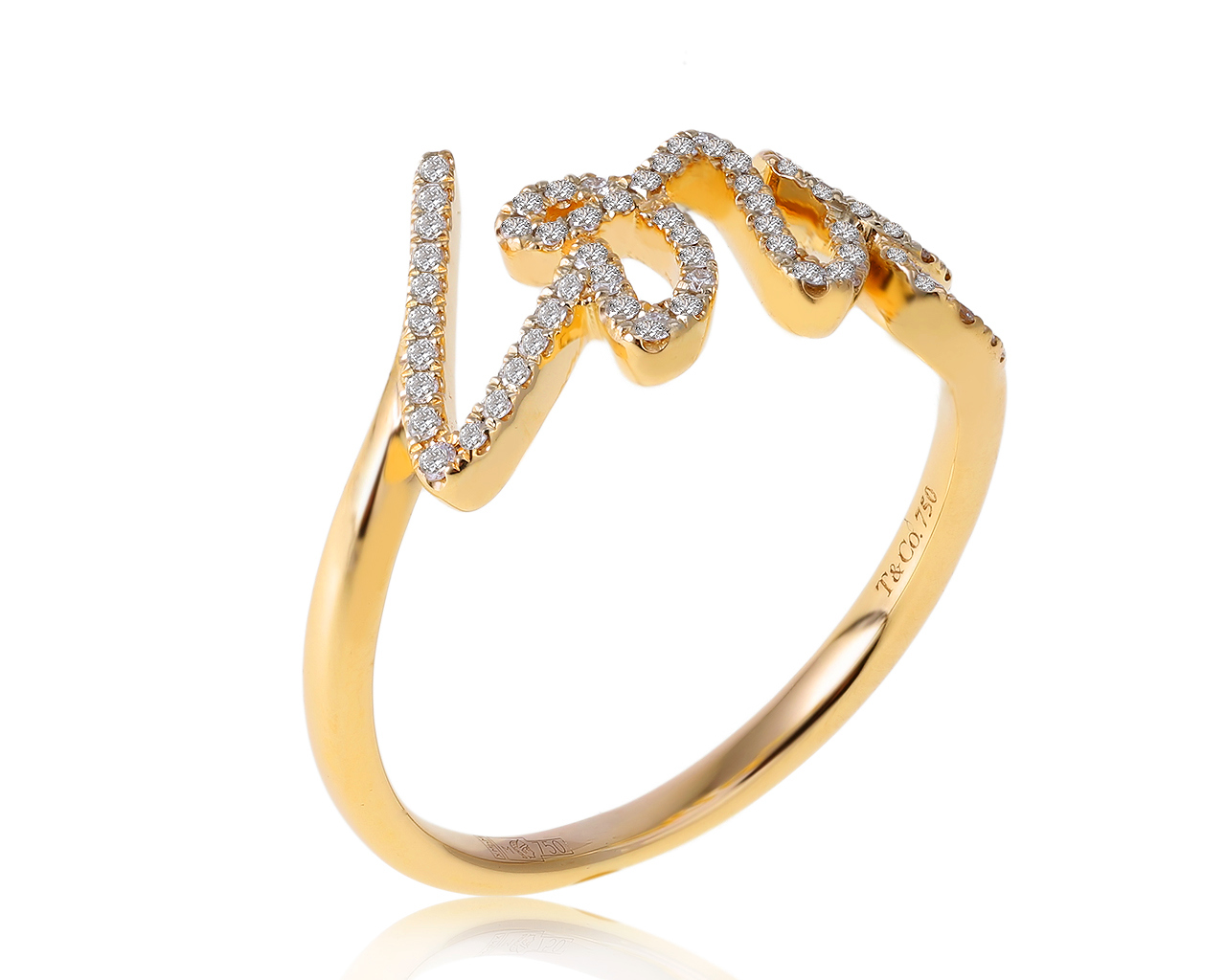 Оригинальное золотое кольцо с бриллиантами 0.20ct Tiffany&Co Paloma Picasso 271120/1