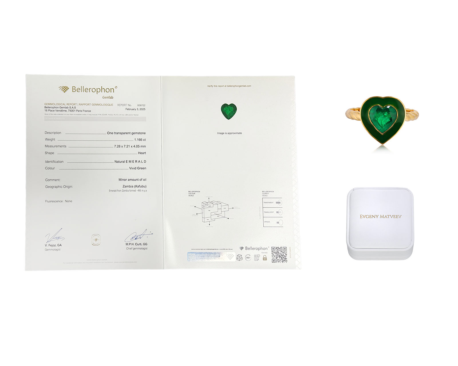 Золотое кольцо с изумрудом Замбия 1.17ct Evgeny Matveev