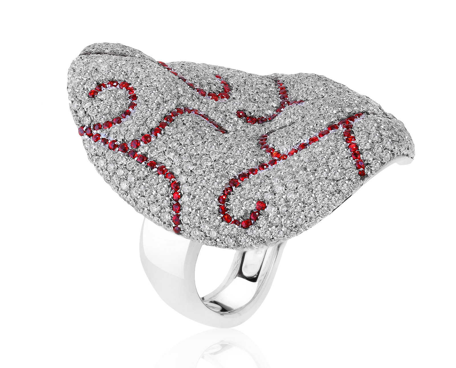 Оригинальное золотое кольцо с бриллиантами 5.80ct Palmiero Damasco Heart 270821/КМ25 Оригинальное золотое кольцо с бриллиантами 5.80ct Palmiero Damasco Heart 270821/КМ25