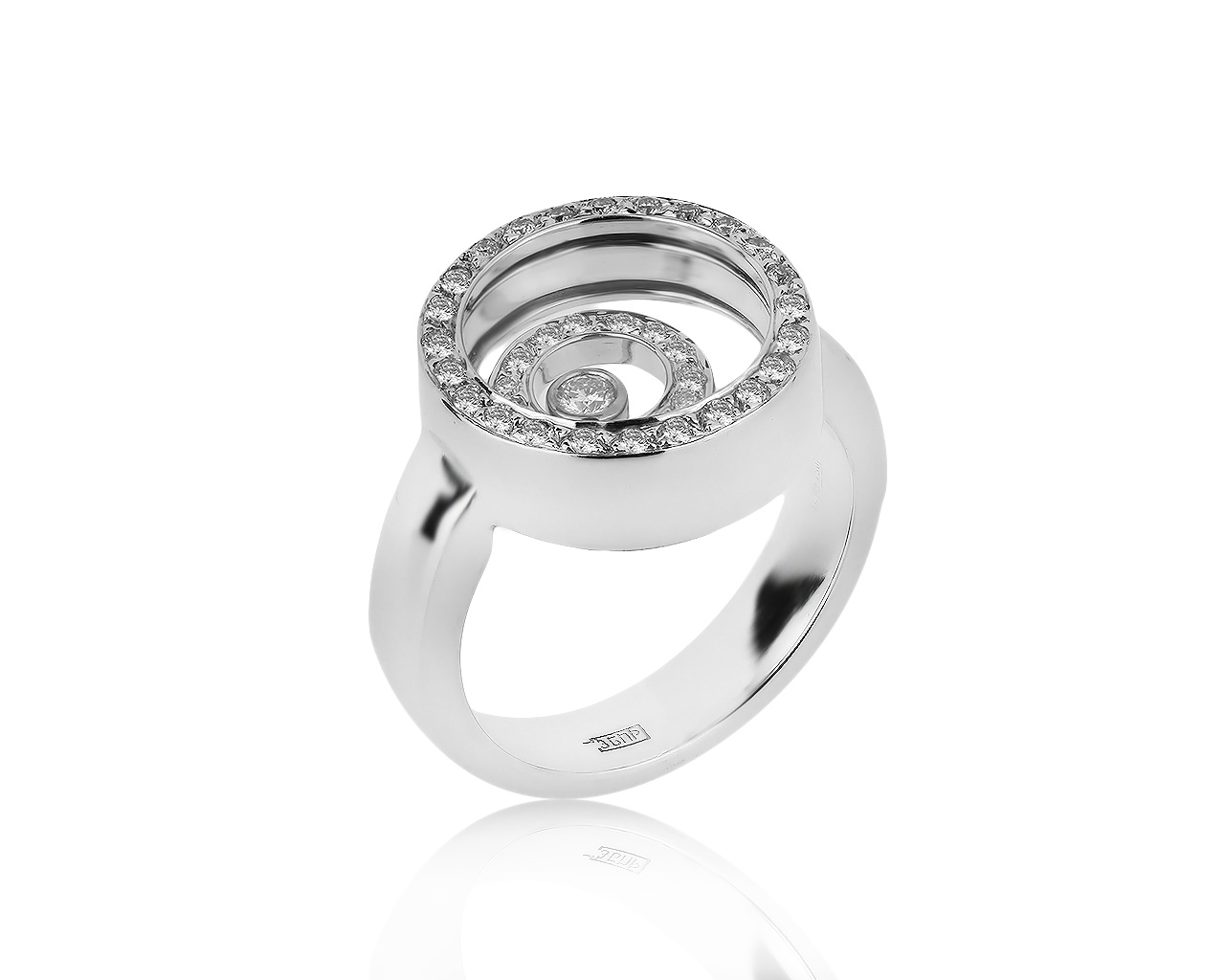 Великолепное золотое кольцо с бриллиантами 0.33ct