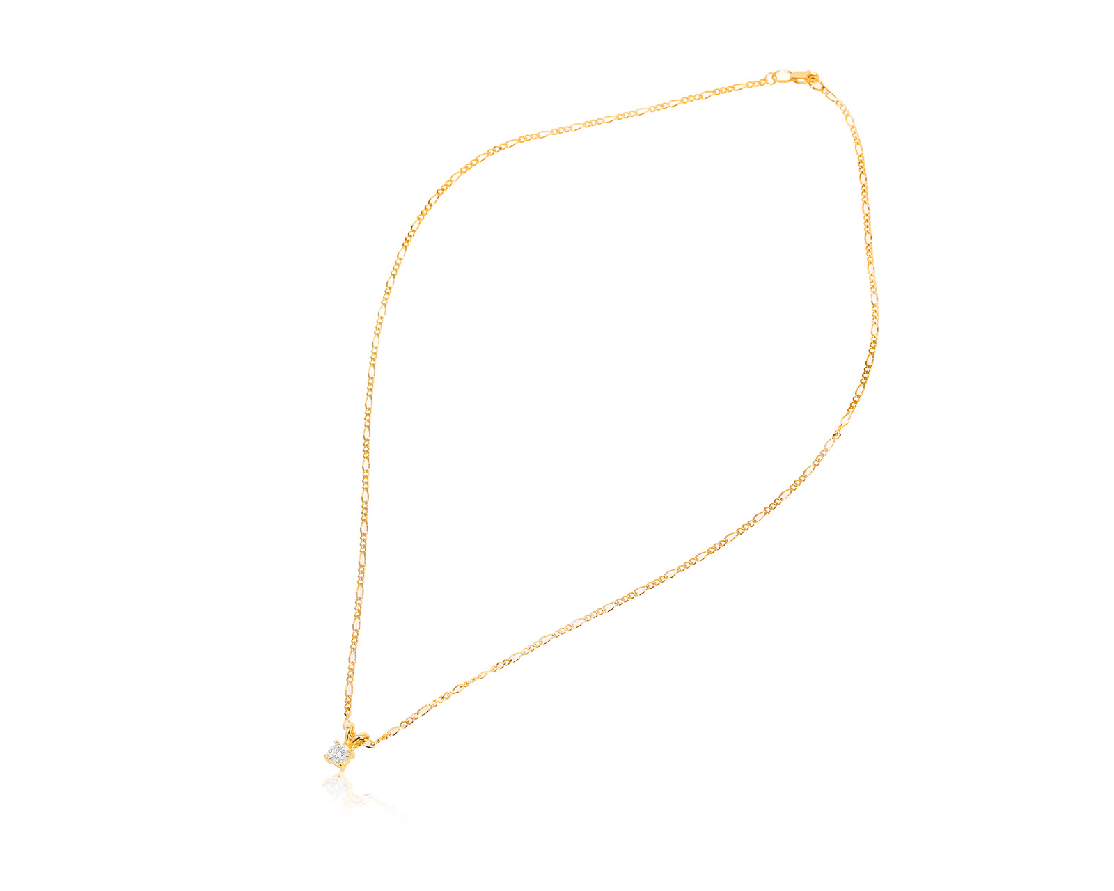 Золотое колье с бриллиантом 0.50ct