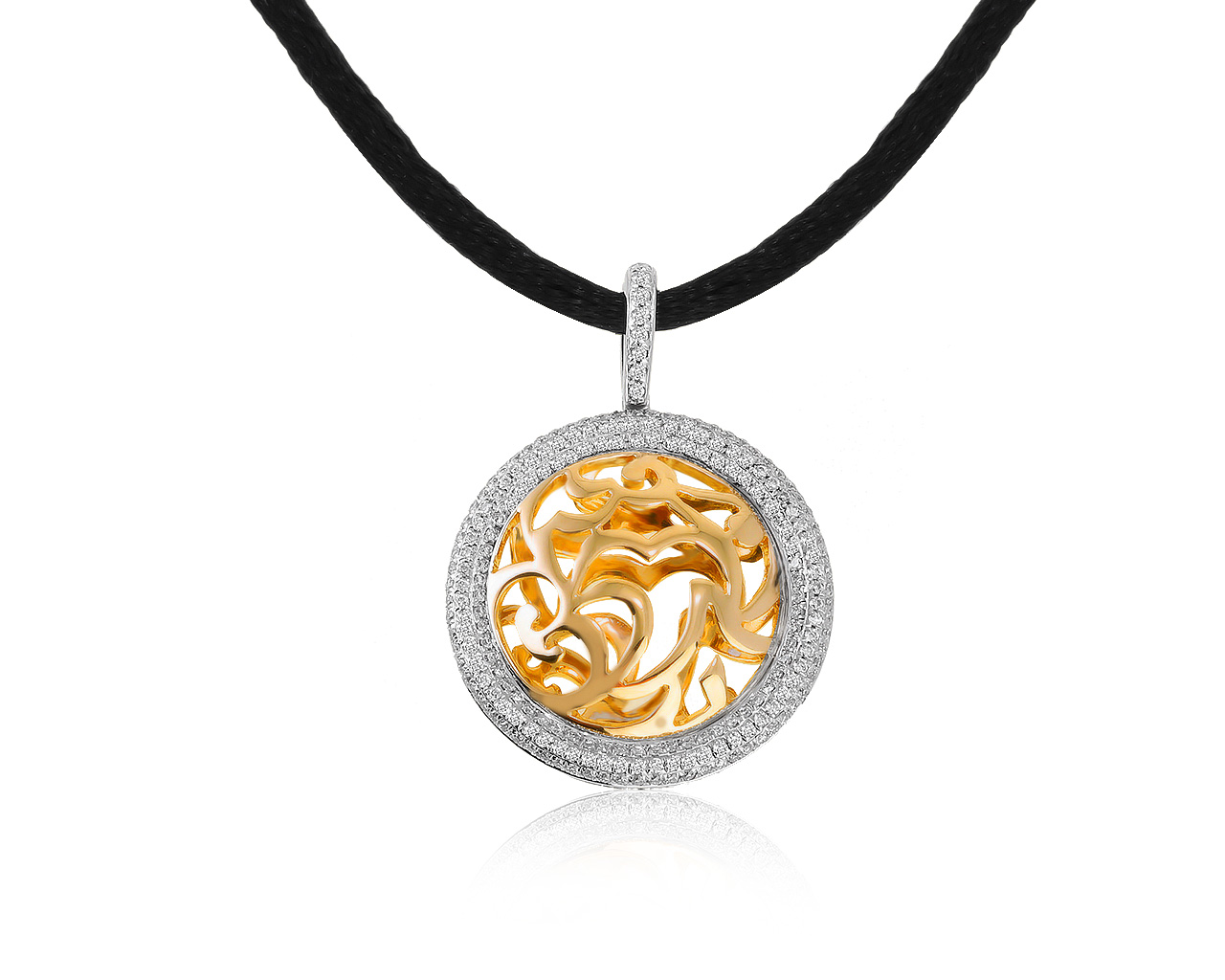 Роскошный золотой кулон с бриллиантами 0.53ct 250521/12