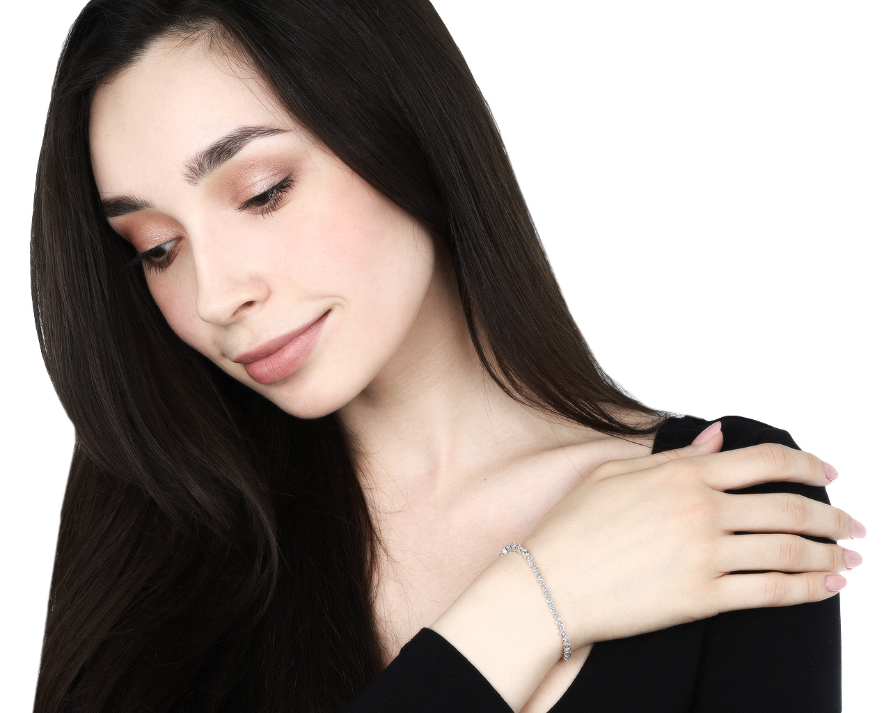 Притягательный золотой браслет с бриллиантами 3.00ct