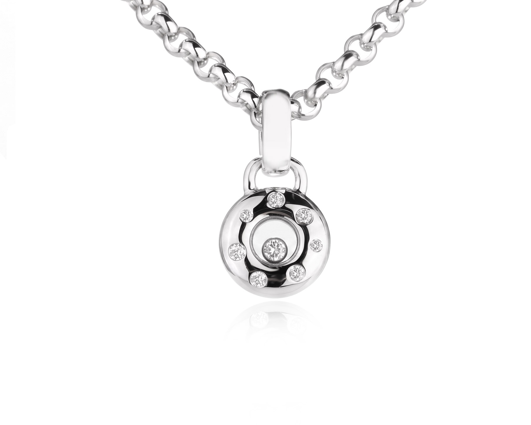 Оригинальный золотой кулон с бриллиантами 0.17ct Chopard Happy Diamonds 230226/2