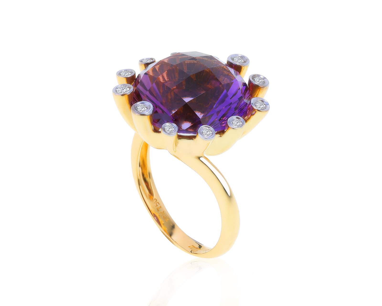 Завораживающее золотое кольцо с аметистом 10.55ct 230522/8 Завораживающее золотое кольцо с аметистом 10.55ct 230522/8