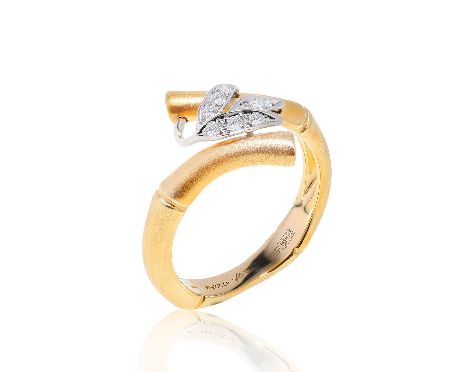 Оригинальное золотое кольцо Carrera y Carrera Bamboo 170223/8