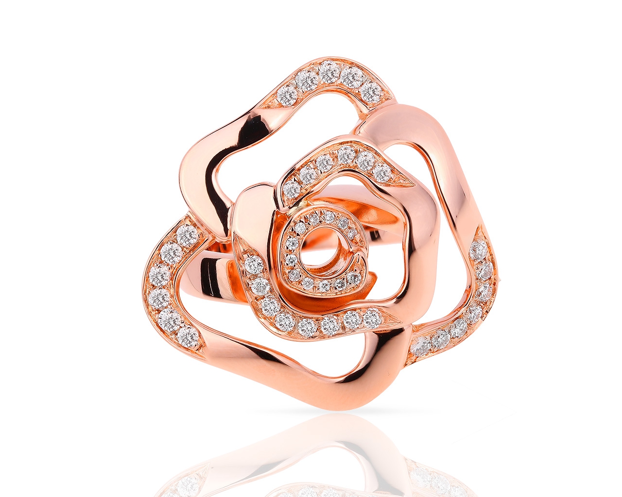 Оригинальное золотое кольцо с бриллиантами 0.61ct Gavello