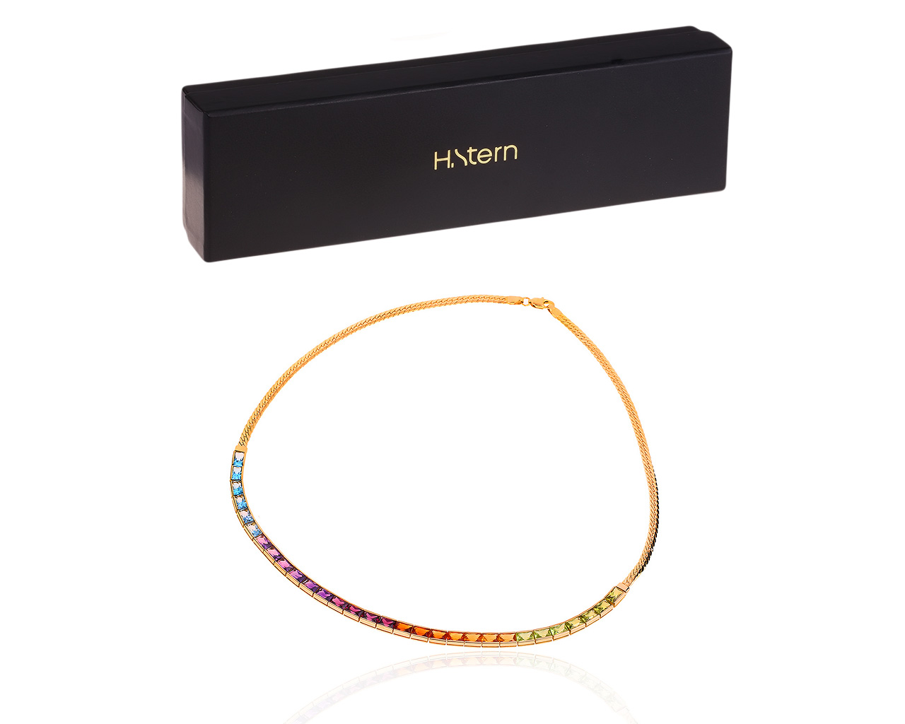 Яркое золотое колье с цветными камнями H.Stern Rainbow 190418/2