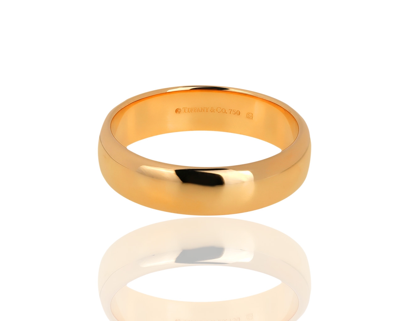 Оригинальное золотое кольцо Tiffany&Co Classic