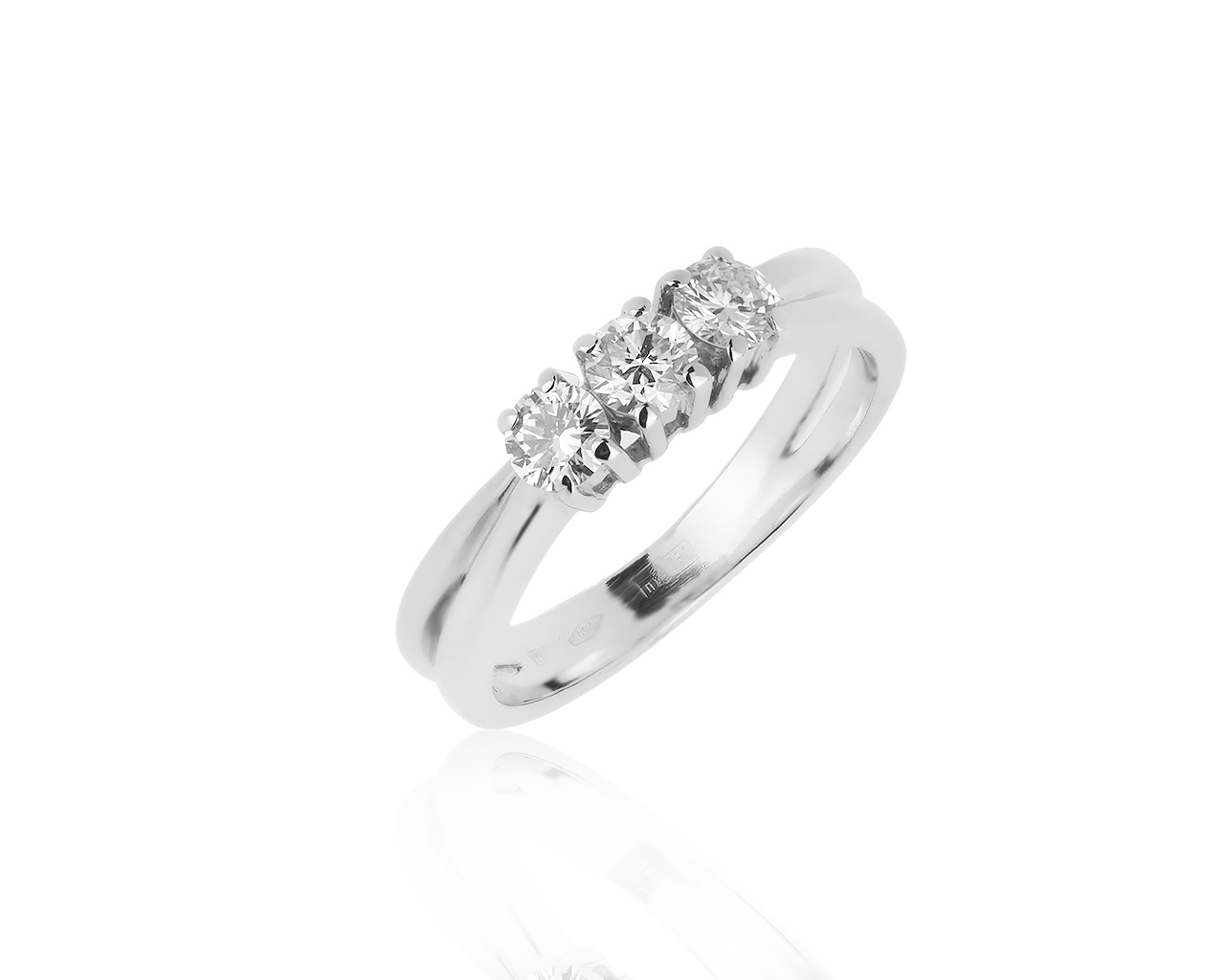 Итальянское золотое кольцо с бриллиантами 0.45ct 201219/7