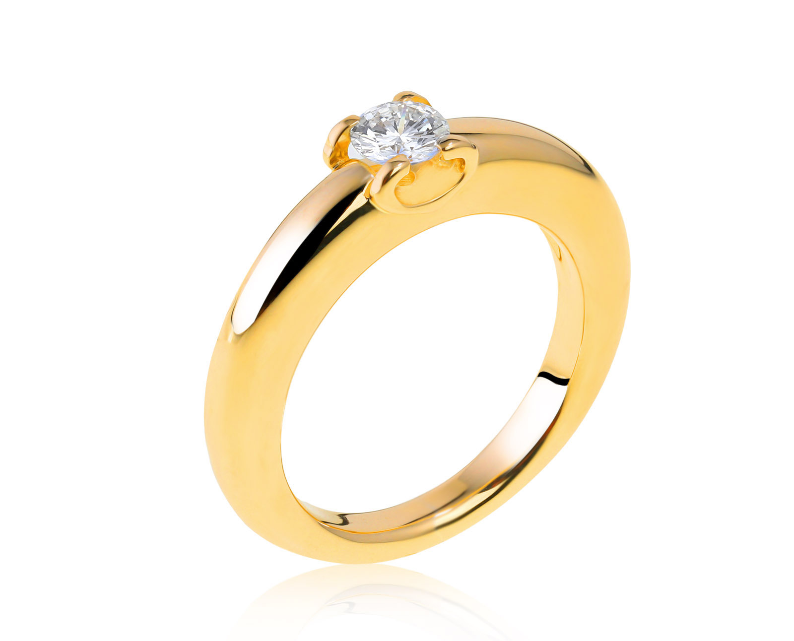 Оригинальное золотое кольцо с бриллиантом 0.28ct Cartier 300621/13