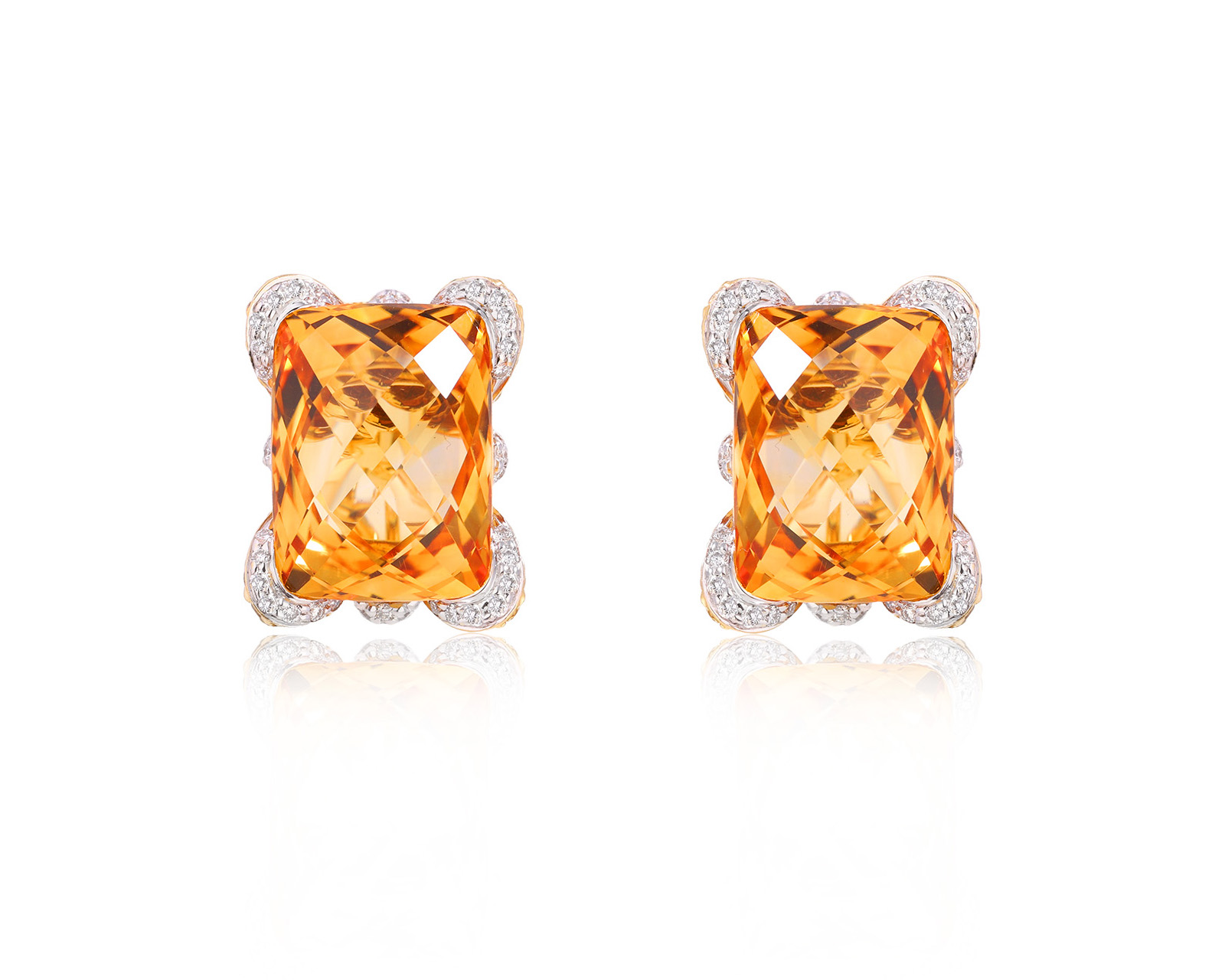 Оригинальные золотые серьги с цитринами 20.03ct Belle Bague (GIM) 211025/4