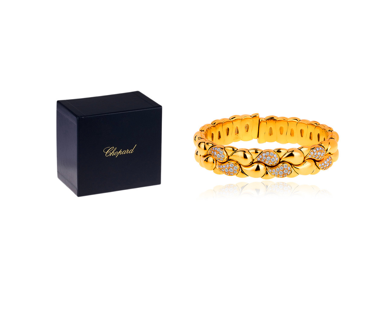Модный золотой браслет с бриллиантами 1.40ct Chopard Casmir