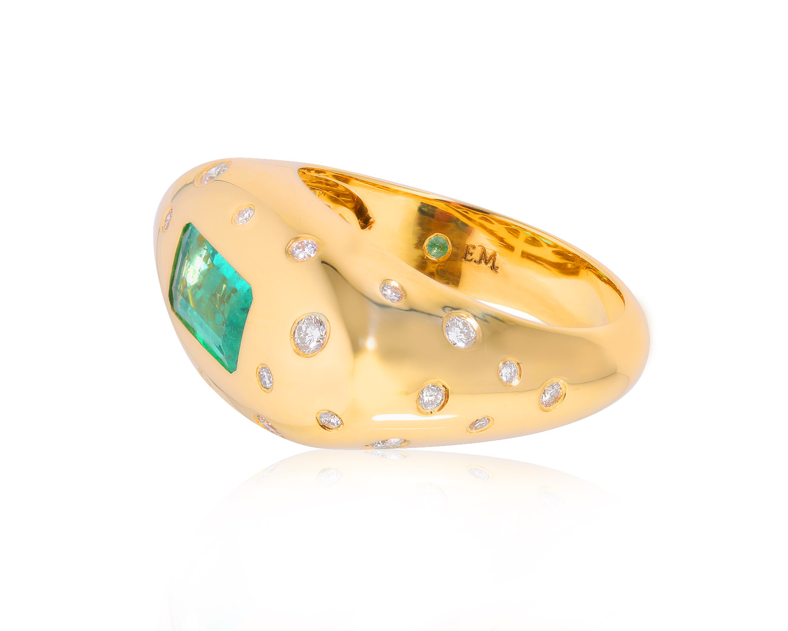 Золотое кольцо с изумрудом Замбия 1.22ct Evgeny Matveev