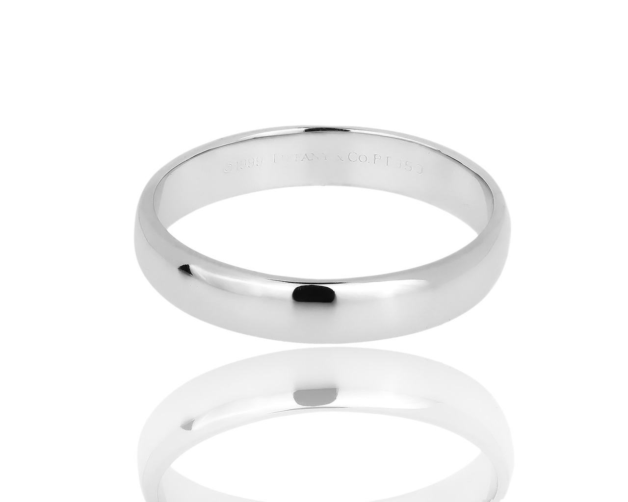 Платиновое обручальное кольцо Tiffany&Co Classic 250718/10